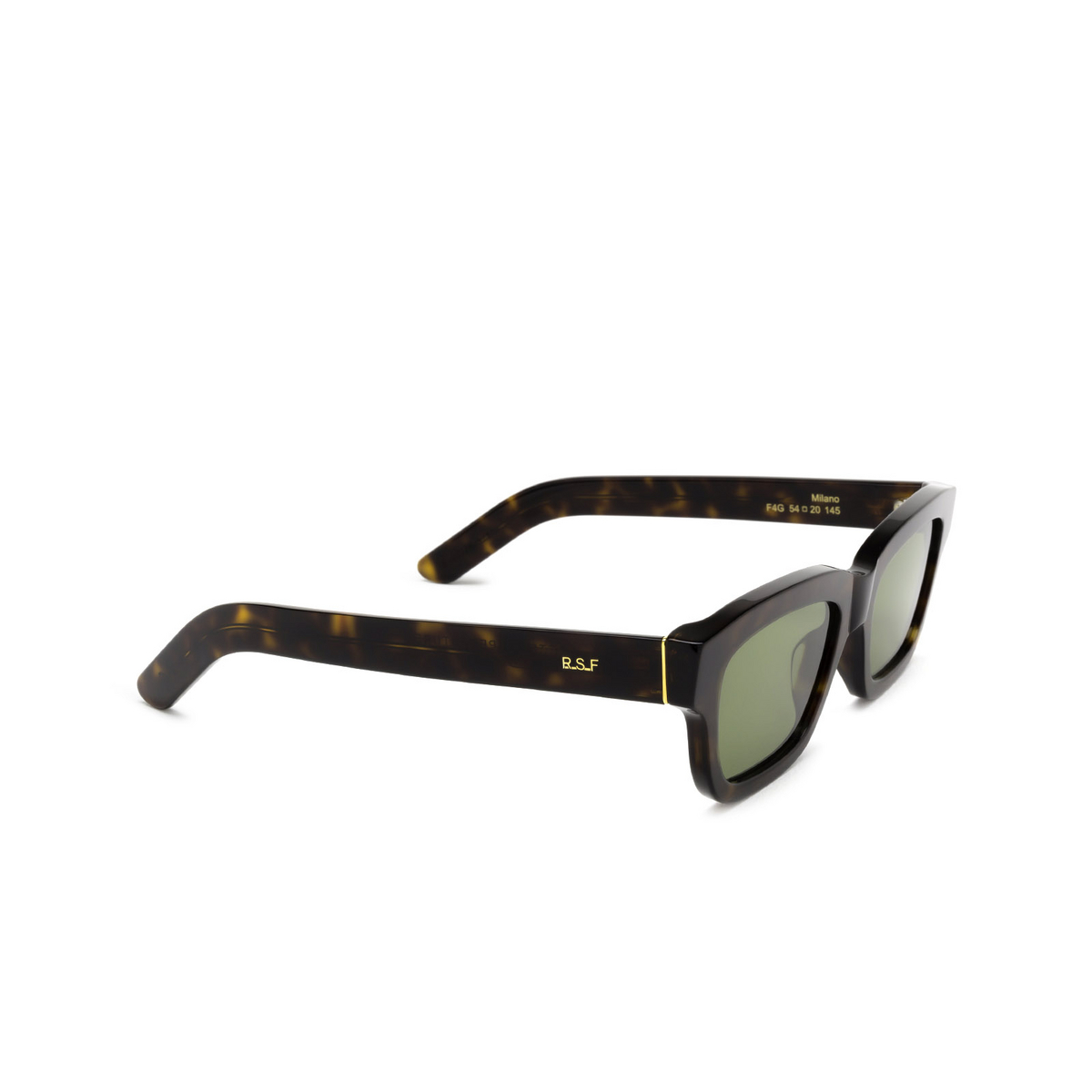 Retrosuperfuture® Rectangle Sunglasses: Milano color 3627 F4G - three-quarters view.