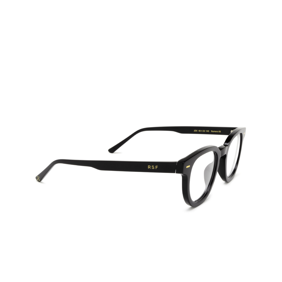 Retrosuperfuture® Square Eyeglasses: NUMERO 88 color Nero Jdx - three-quarters view.