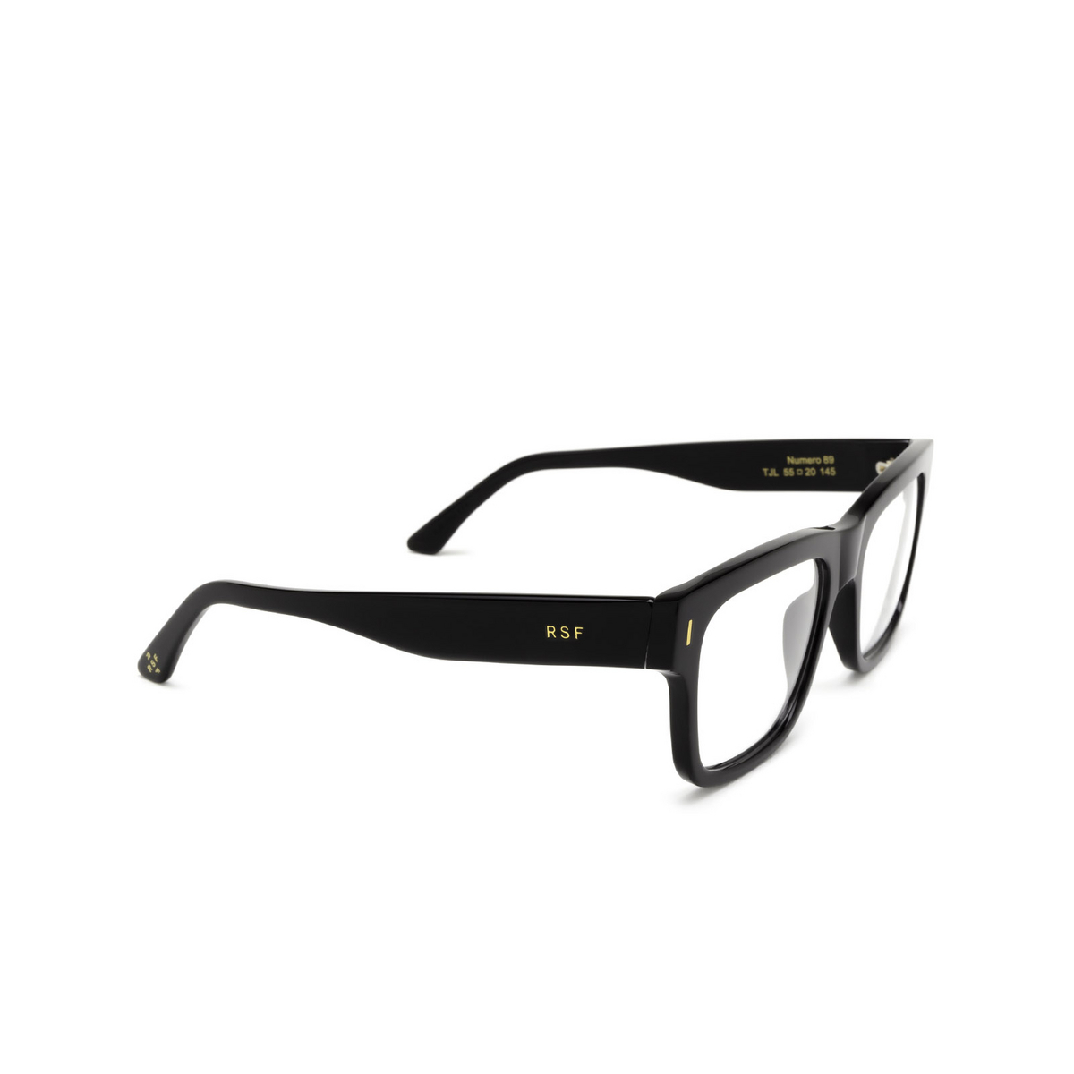 Retrosuperfuture® Rectangle Eyeglasses: NUMERO 89 color Nero Tjl - three-quarters view.