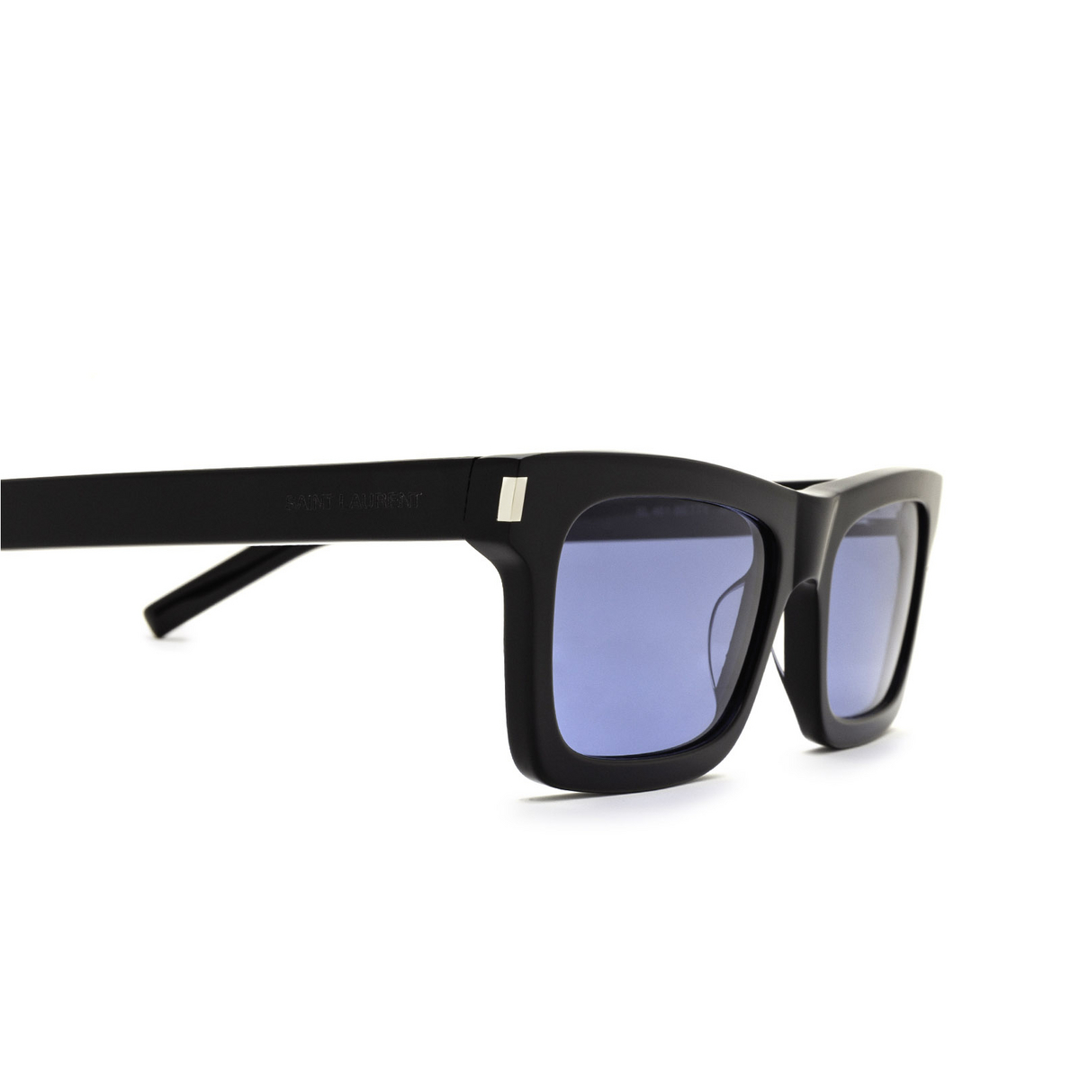 Saint Laurent® Rectangle Sunglasses: SL 461 Betty color 009 Black - product thumbnail 3/4