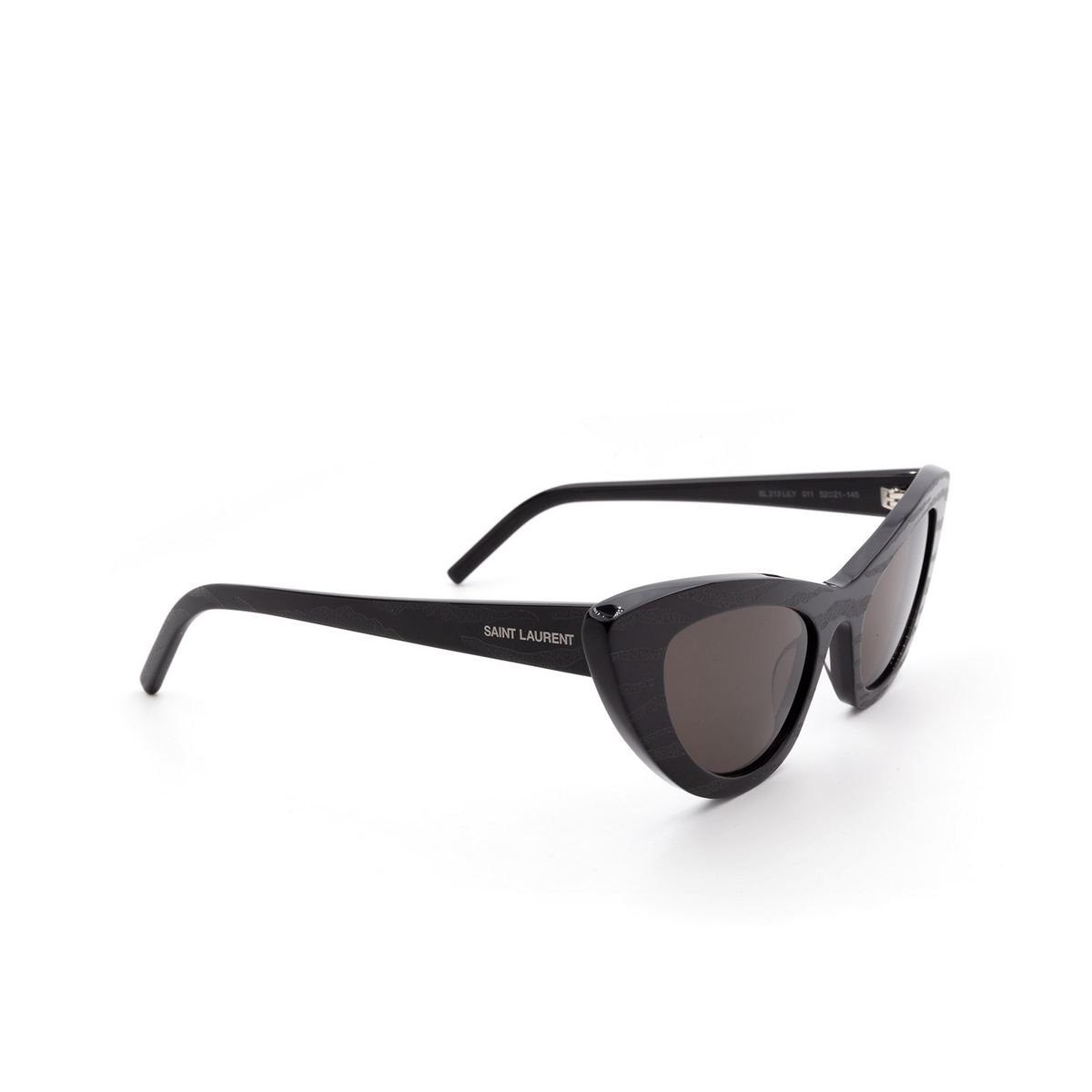 Saint Laurent® Cat-eye Sunglasses: Lily SL 213 color Black 011 - 2/3.