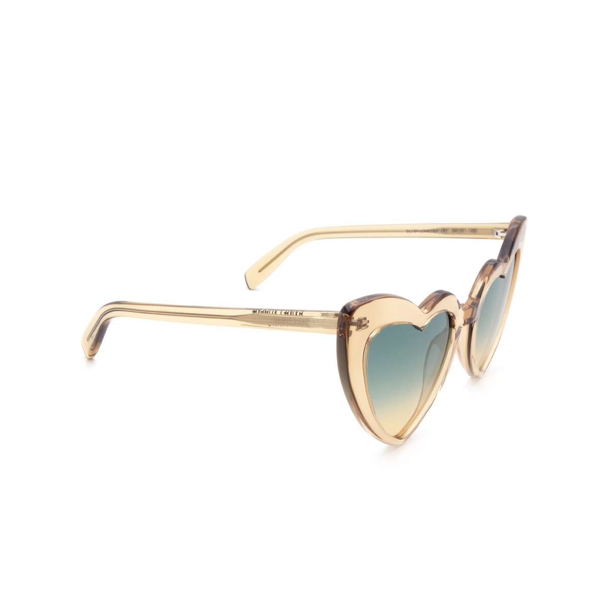 Saint Laurent® Irregular Sunglasses: SL 181 Loulou color 017 Yellow - product thumbnail 2/4