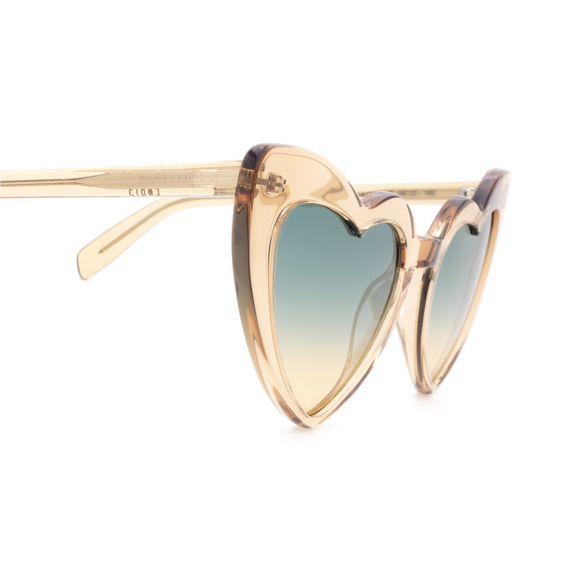 Saint Laurent® Irregular Sunglasses: SL 181 Loulou color 017 Yellow - product thumbnail 3/4