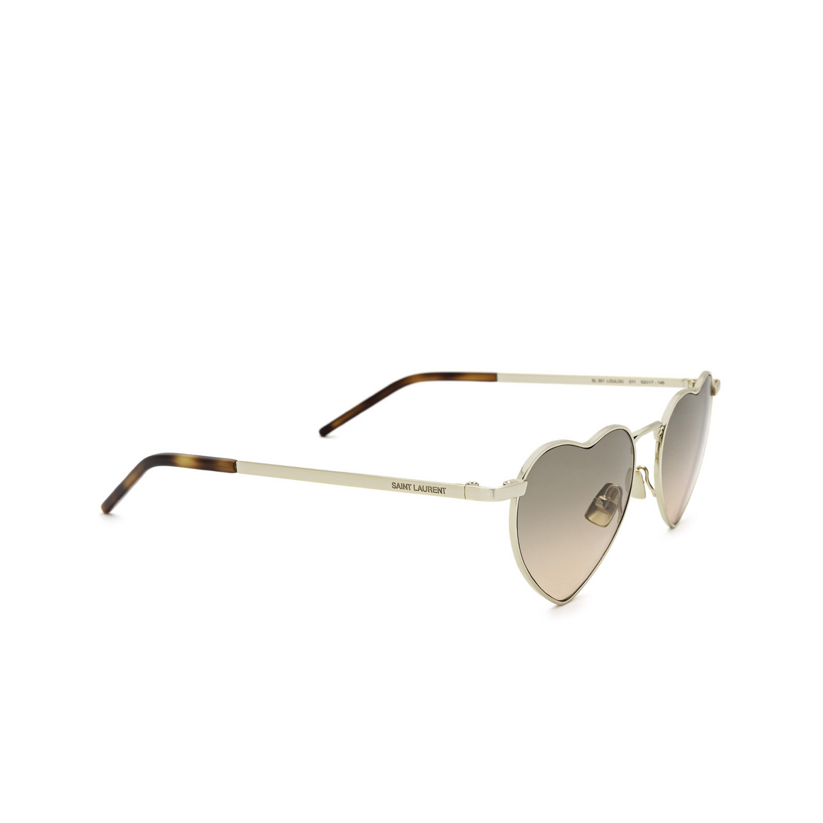 Saint Laurent SL 301 Sunglasses 011 Gold - three-quarters view