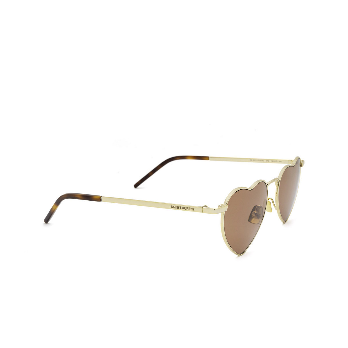 Saint Laurent SL 301 Sunglasses 012 Gold - three-quarters view
