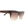 Saint Laurent SL 276 MICA Sunglasses 019 brown - product thumbnail 3/4
