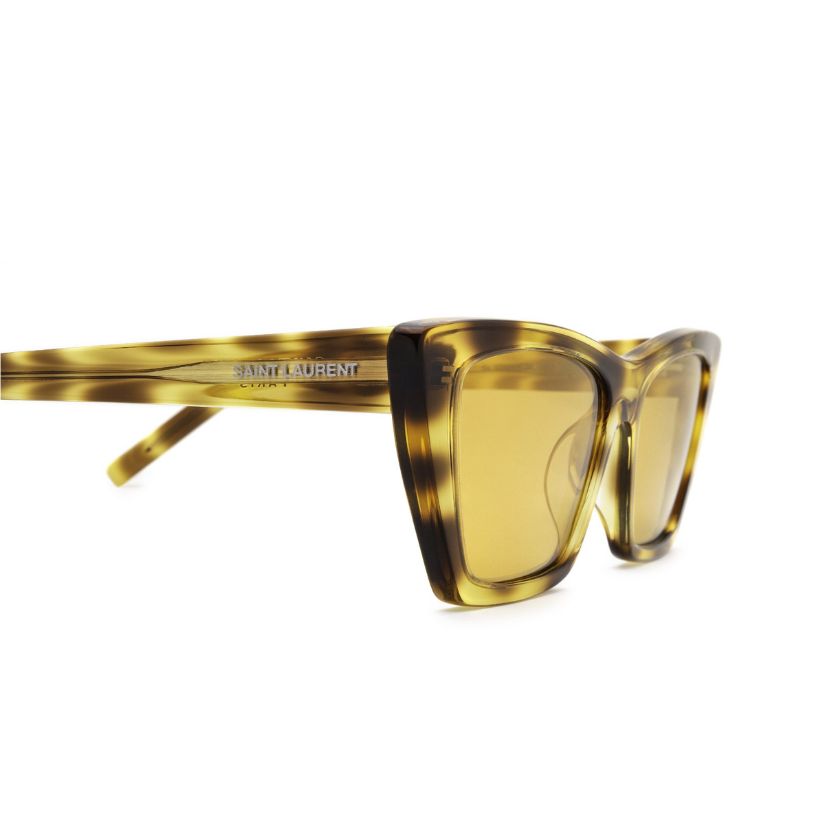 Saint Laurent® Cat-eye Sunglasses: Mica SL 276 color Havana 022 - 3/3.