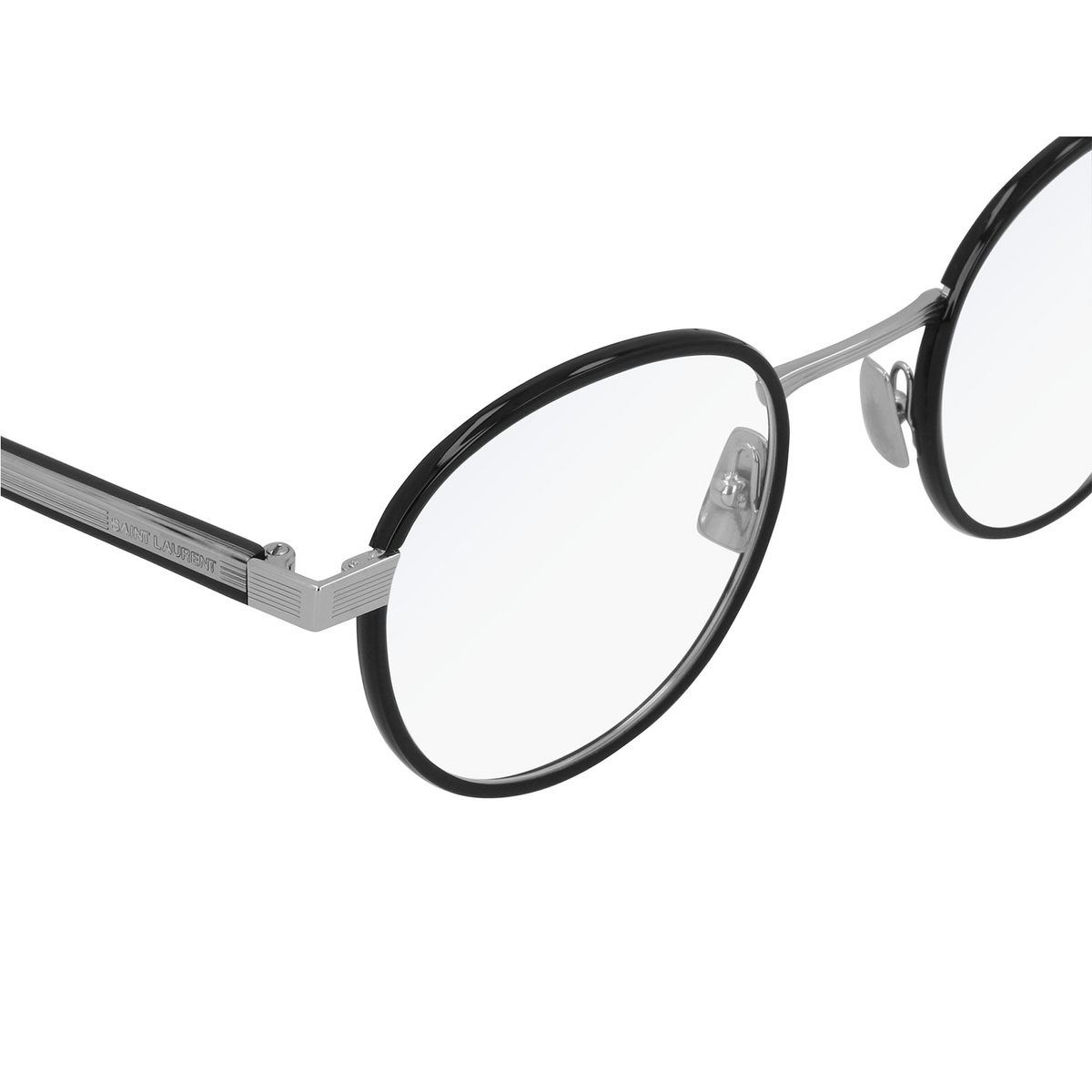Saint Laurent® Round Eyeglasses: SL 125 color Black 001 - 3/3.