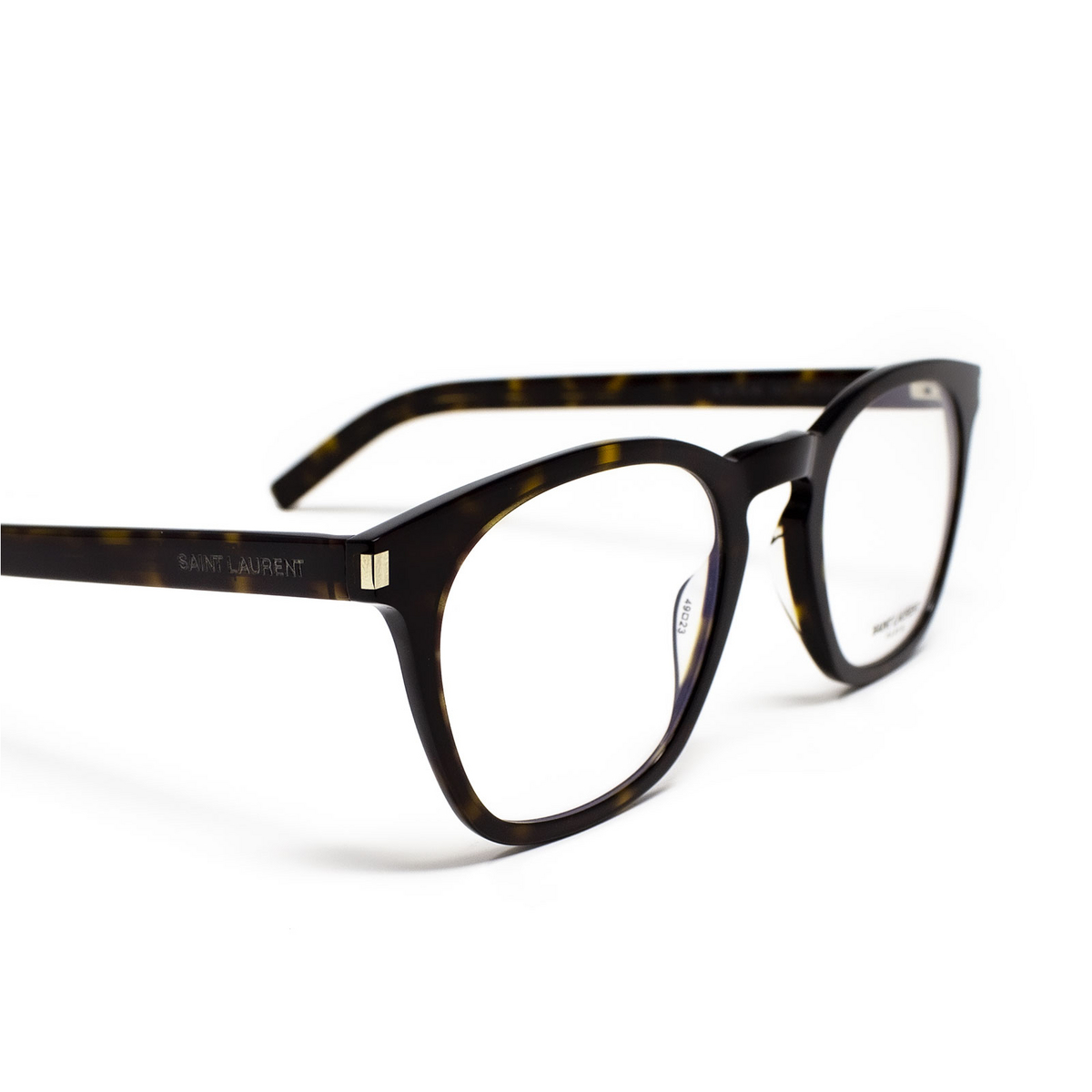 Saint Laurent® Square Eyeglasses: SL 30 SLIM color Havana 003 - 3/3.