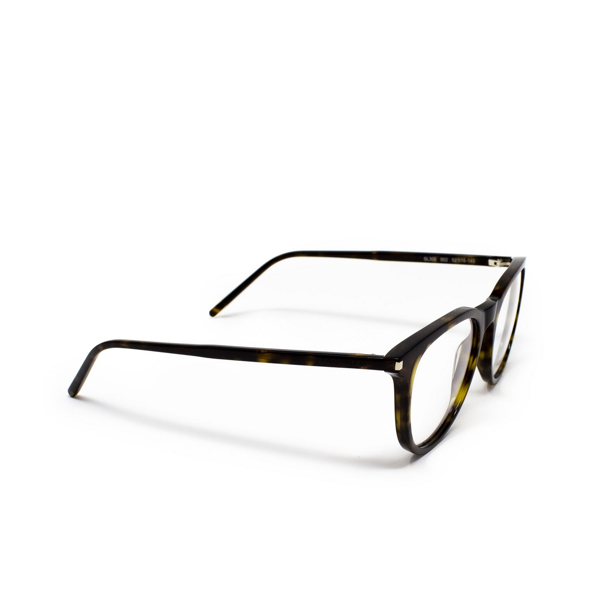 Saint Laurent® Square Eyeglasses: SL 306 color Havana 002 - product thumbnail 2/3.