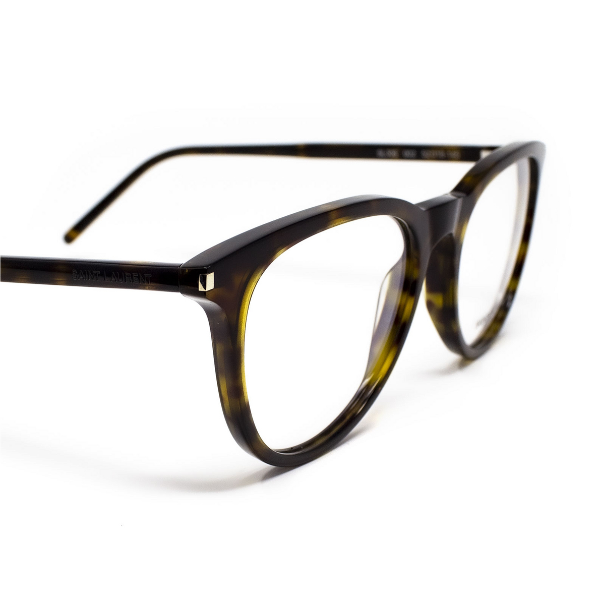 Saint Laurent® Square Eyeglasses: SL 306 color Havana 002 - product thumbnail 3/3.