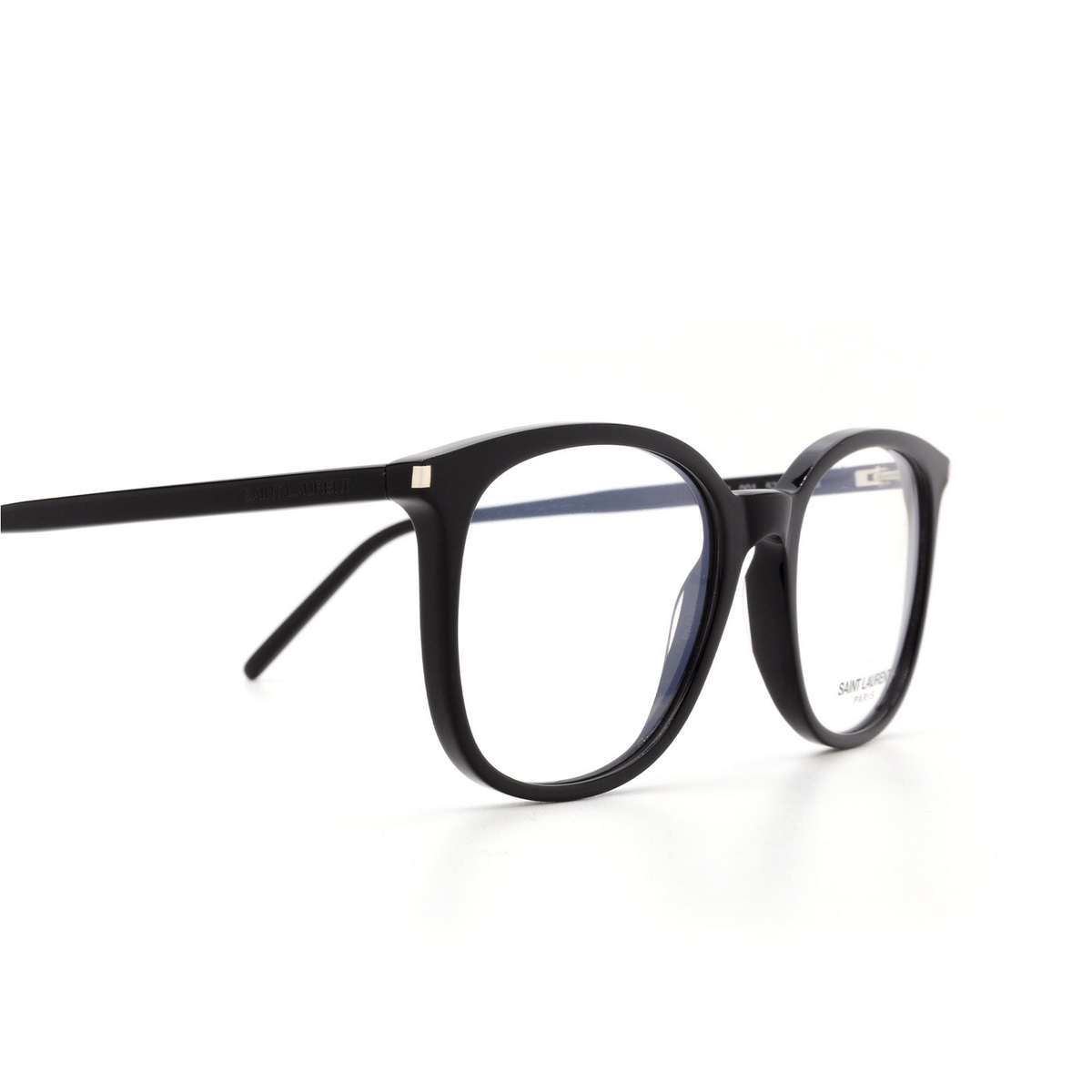 Saint Laurent® Square Eyeglasses: SL 307 color Black 001 - product thumbnail 3/3.