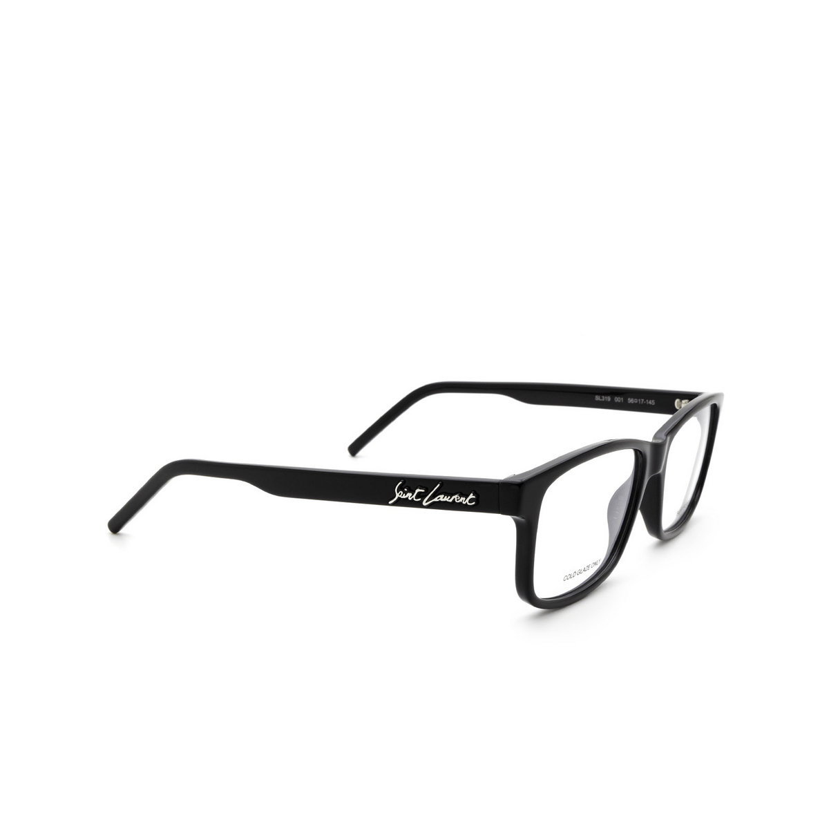 Saint Laurent SL 319 Eyeglasses 001 Black - three-quarters view