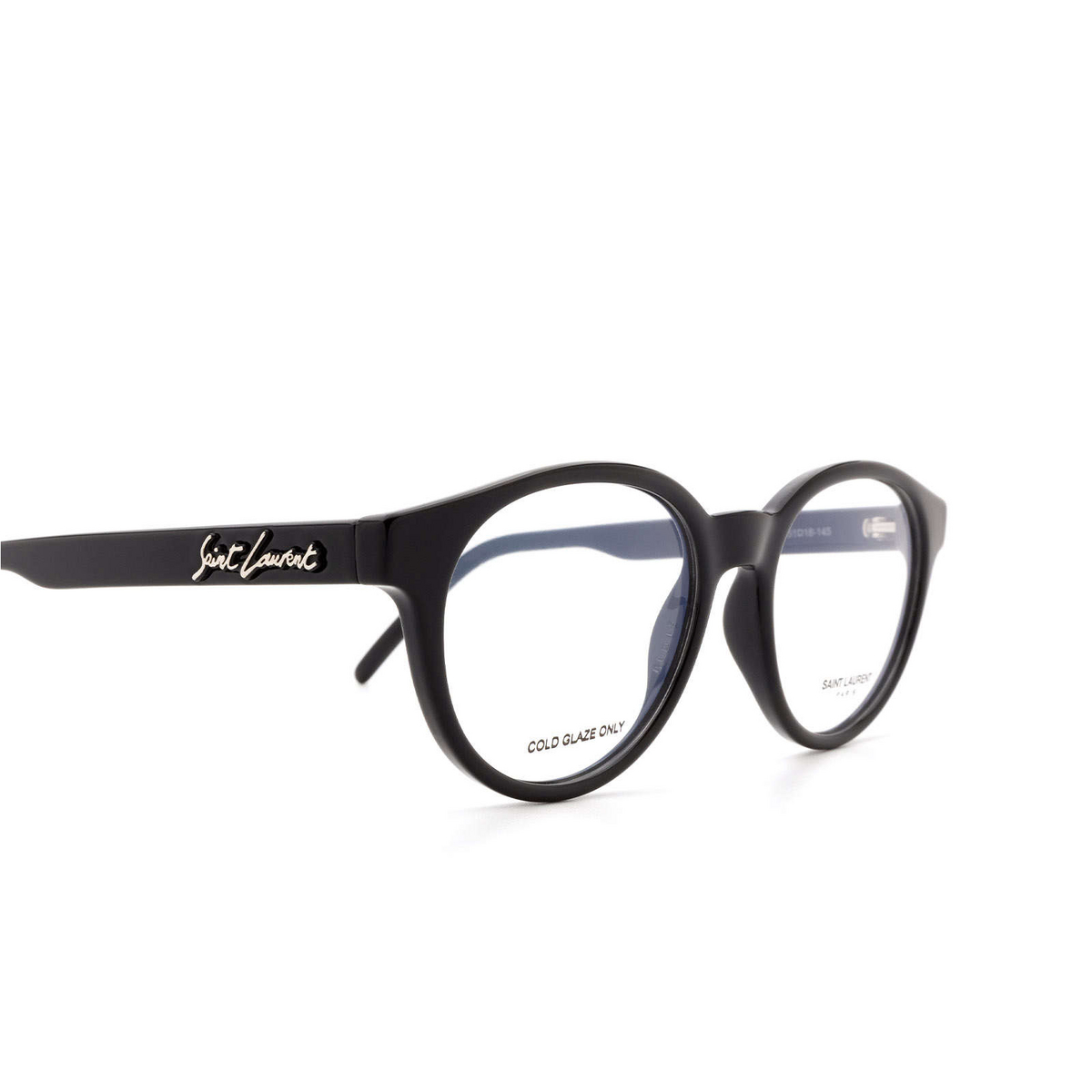 Saint Laurent® Round Eyeglasses: SL 321 color Black 001 - 3/3.
