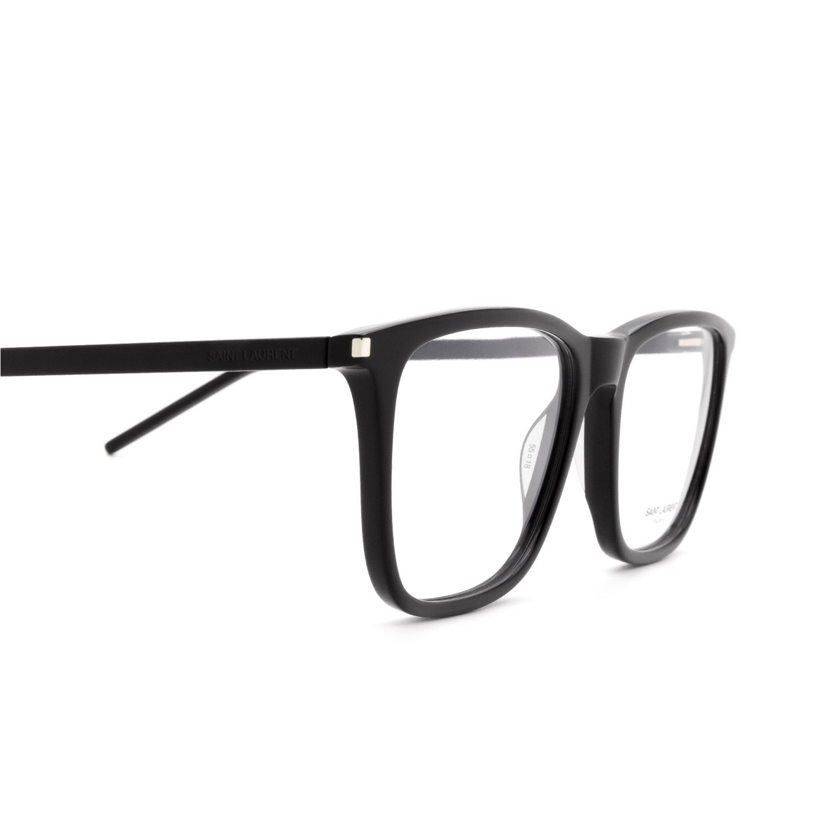 Saint Laurent SL 345 Eyeglasses 002 Black - 3/4