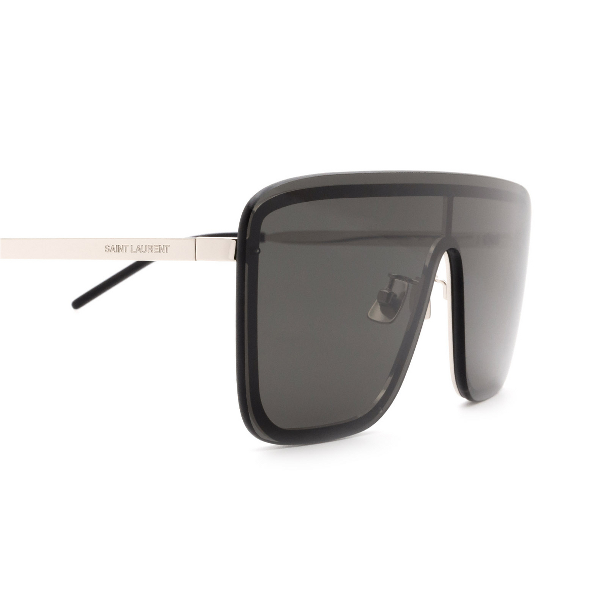 Saint Laurent® Mask Sunglasses: SL 364 MASK color Silver 001 - product thumbnail 3/3.