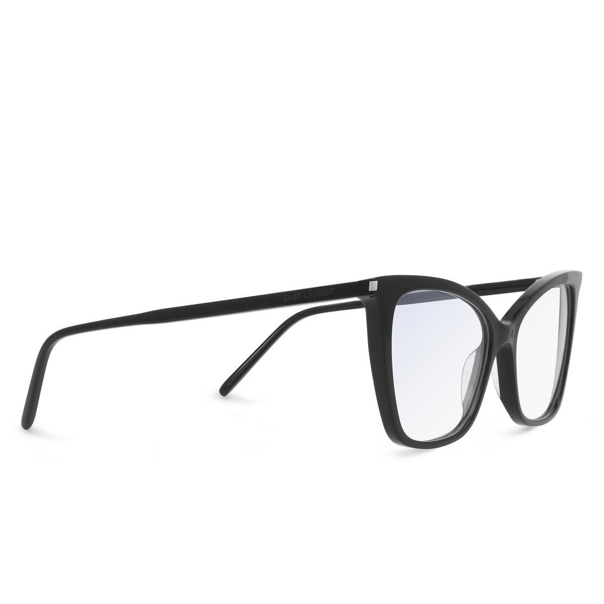 Saint Laurent SL 386 Eyeglasses 001 Black - three-quarters view