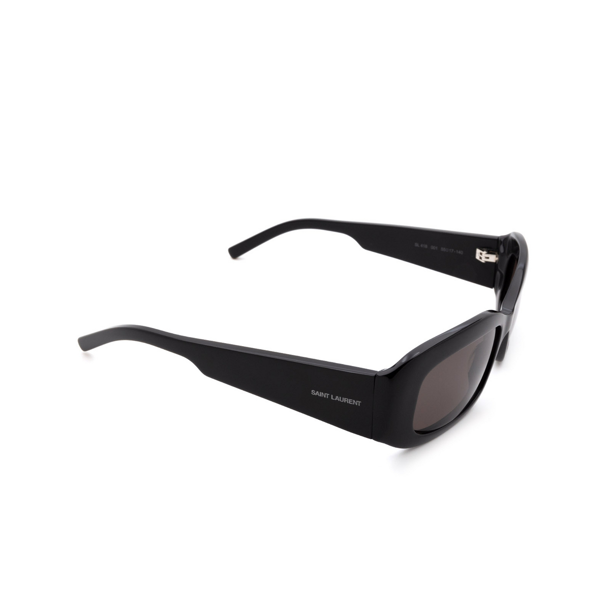 Saint Laurent® Rectangle Sunglasses: SL 418 color Black 001 - product thumbnail 2/3.