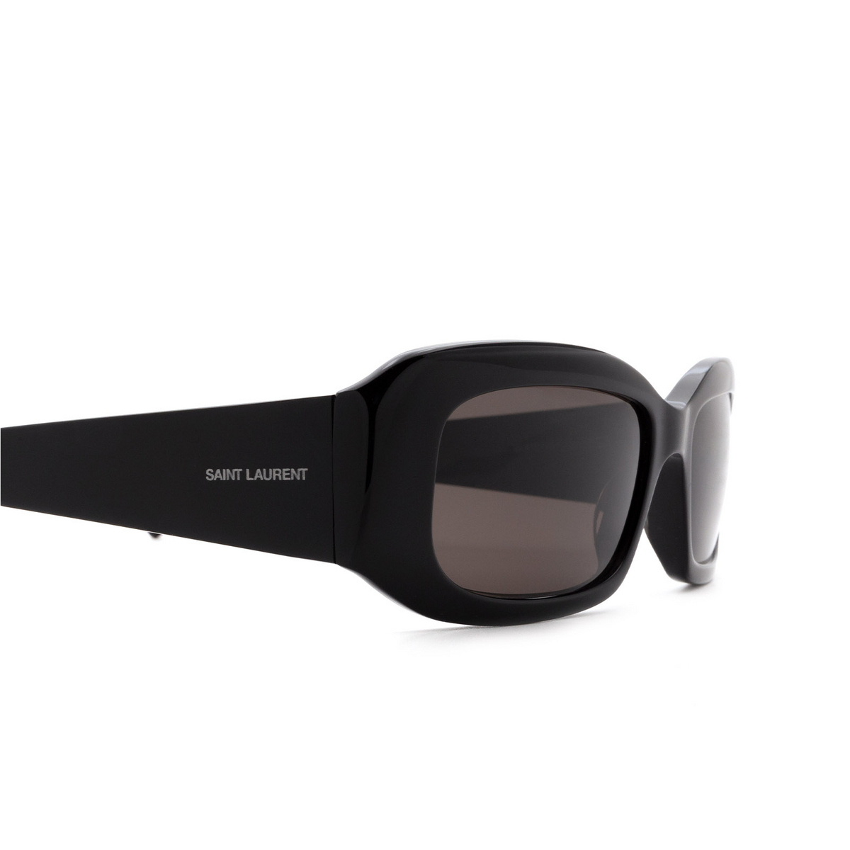 Saint Laurent® Rectangle Sunglasses: SL 418 color Black 001 - product thumbnail 3/3.