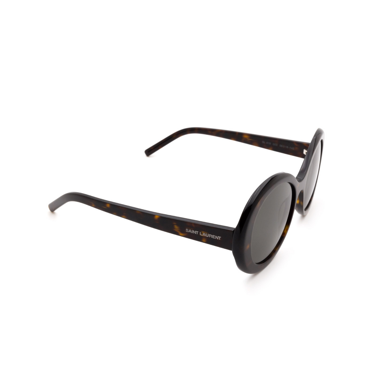 Saint Laurent® Round Sunglasses: SL 419 color Havana 003 - product thumbnail 2/3.