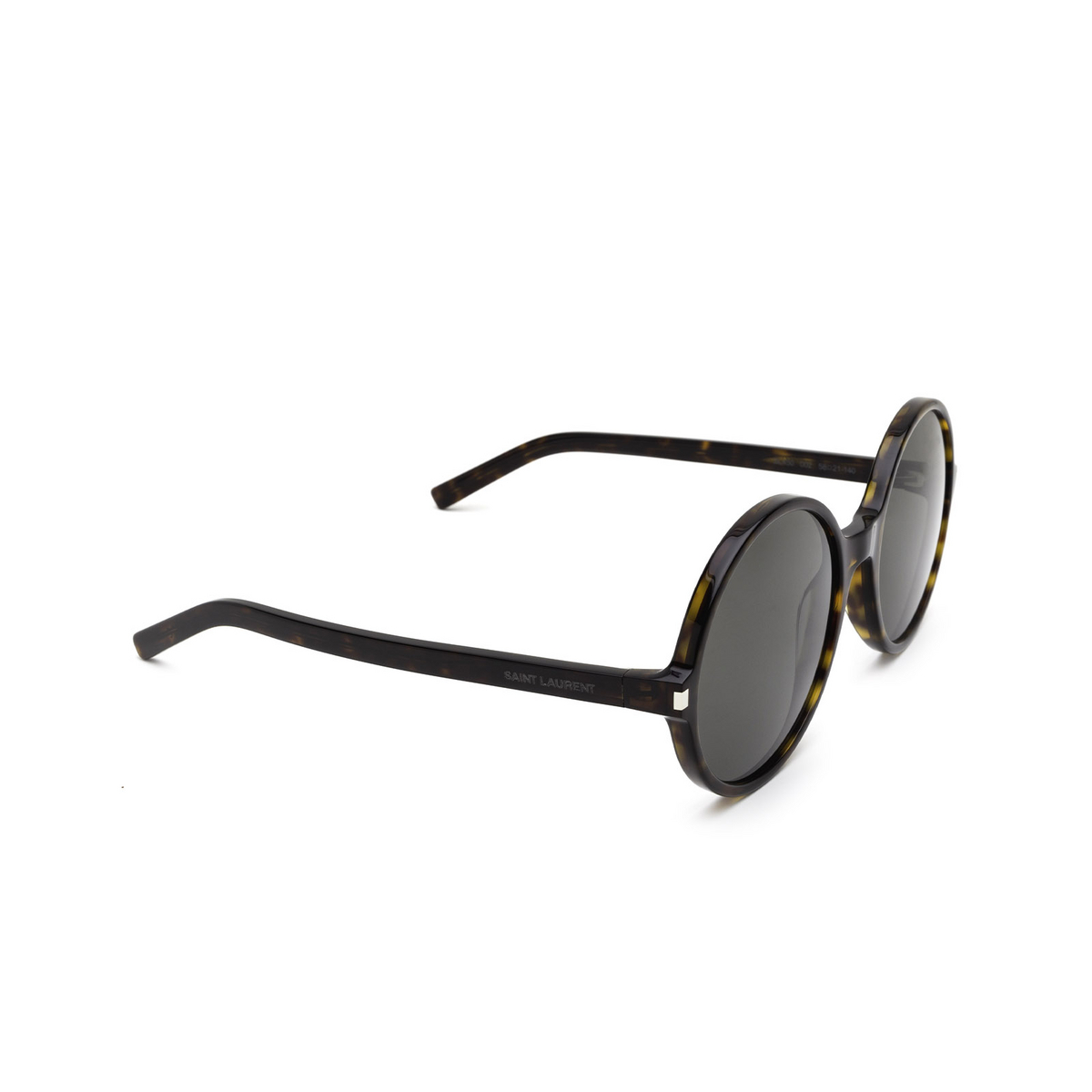 Saint Laurent SL 450 Sunglasses 002 Dark Havana - three-quarters view
