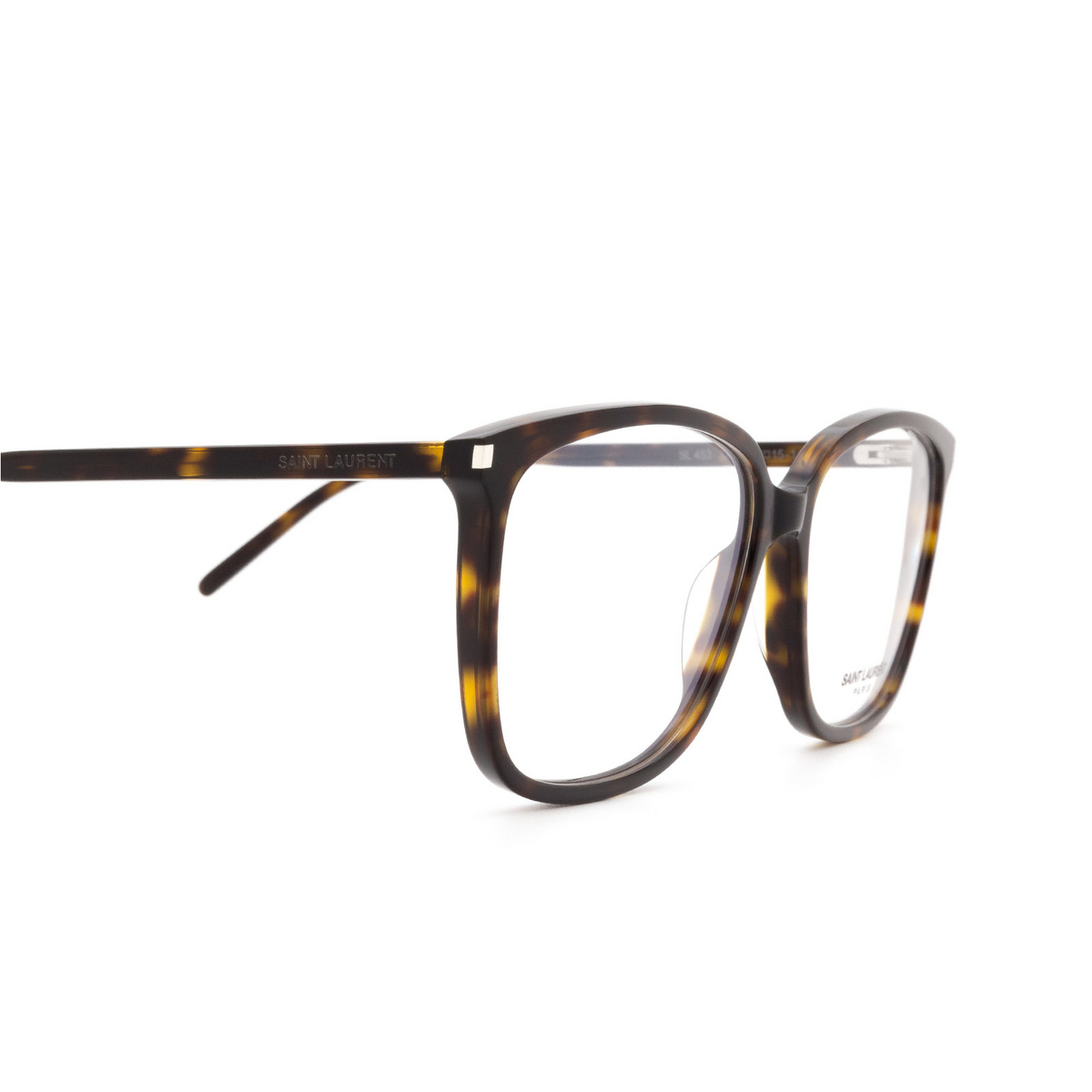 Saint Laurent® Square Eyeglasses: SL 453 color Dark Havana 002 - 3/3.