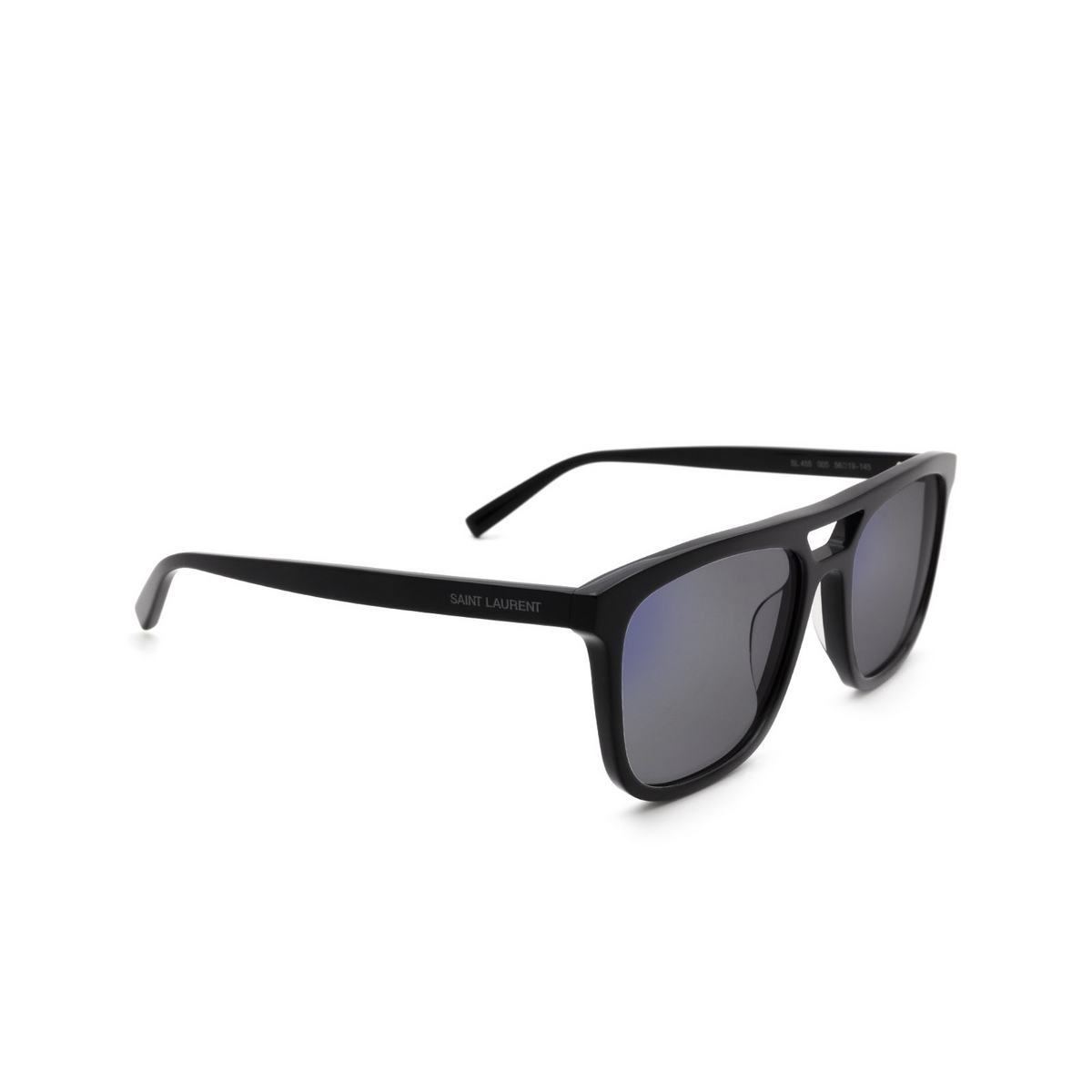 Saint Laurent SL 455 Sunglasses 005 Black - three-quarters view