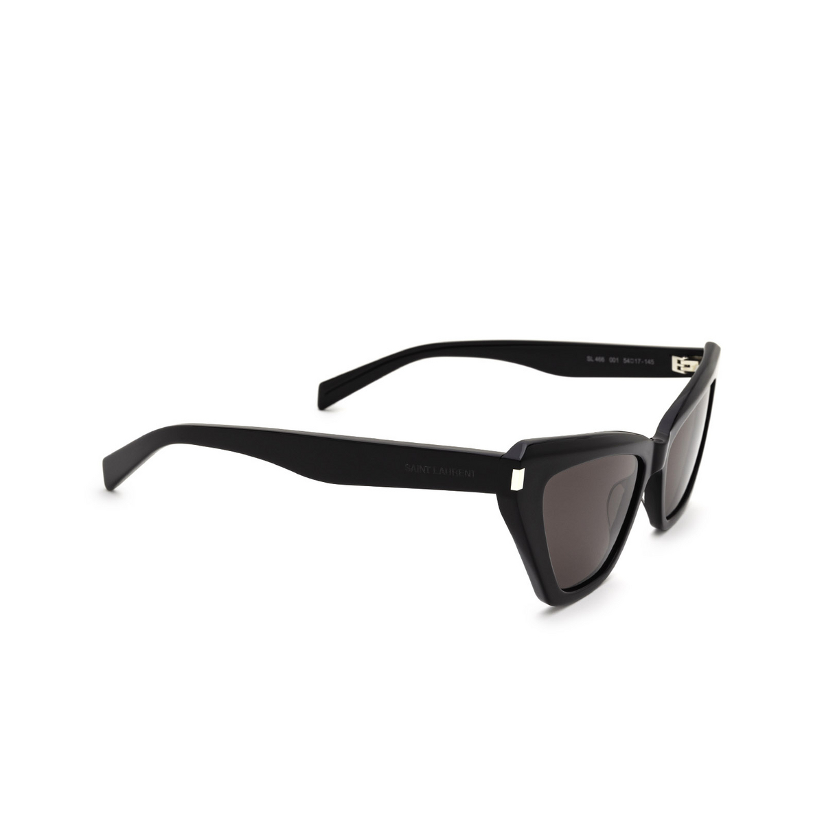 Saint Laurent SL 466 Sunglasses 001 Black - three-quarters view