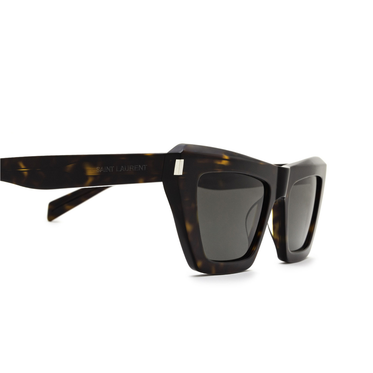 Saint Laurent® Cat-eye Sunglasses: SL 467 color 002 Dark Havana - 3/4