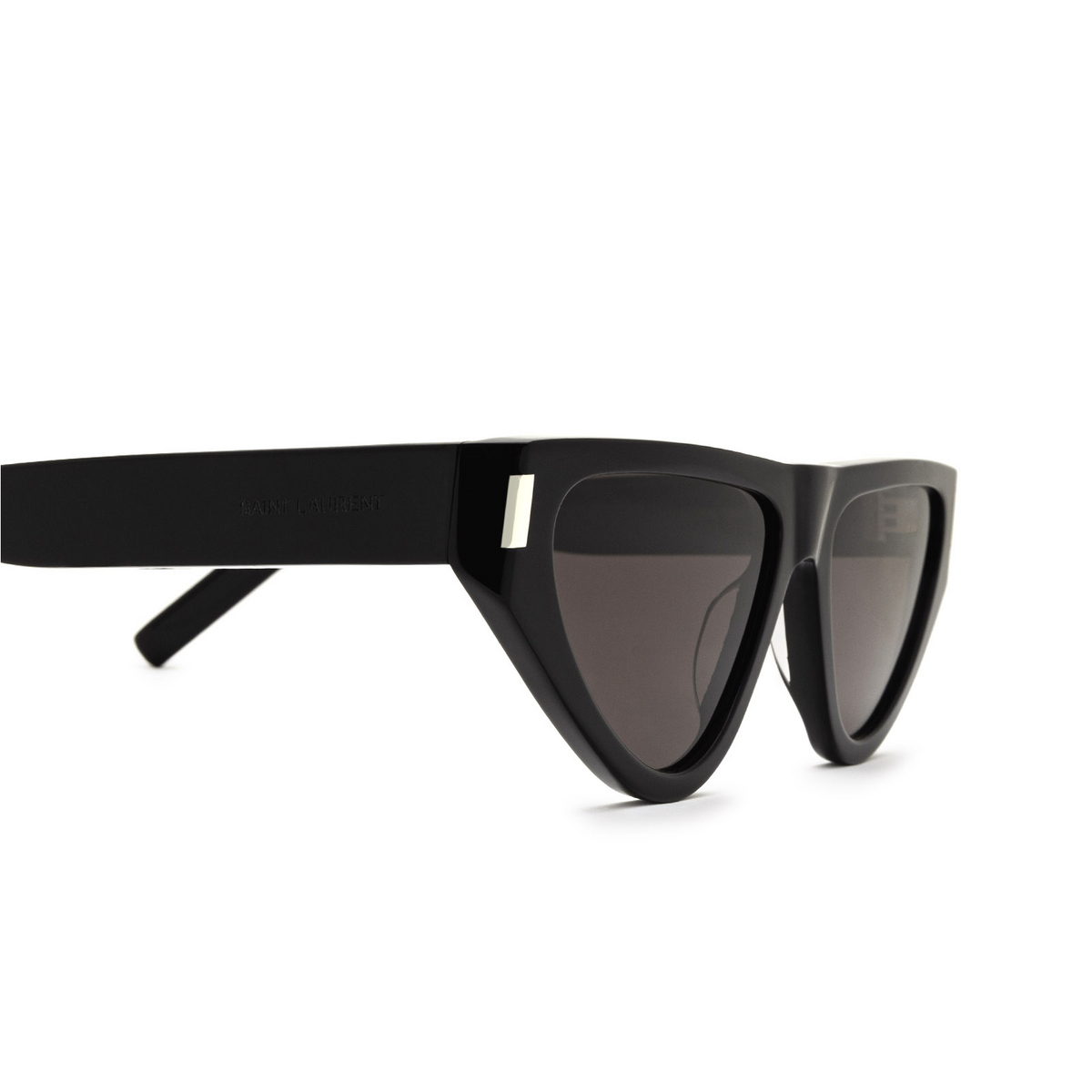 Saint Laurent® Irregular Sunglasses: SL 468 color 001 Black - product thumbnail 3/4