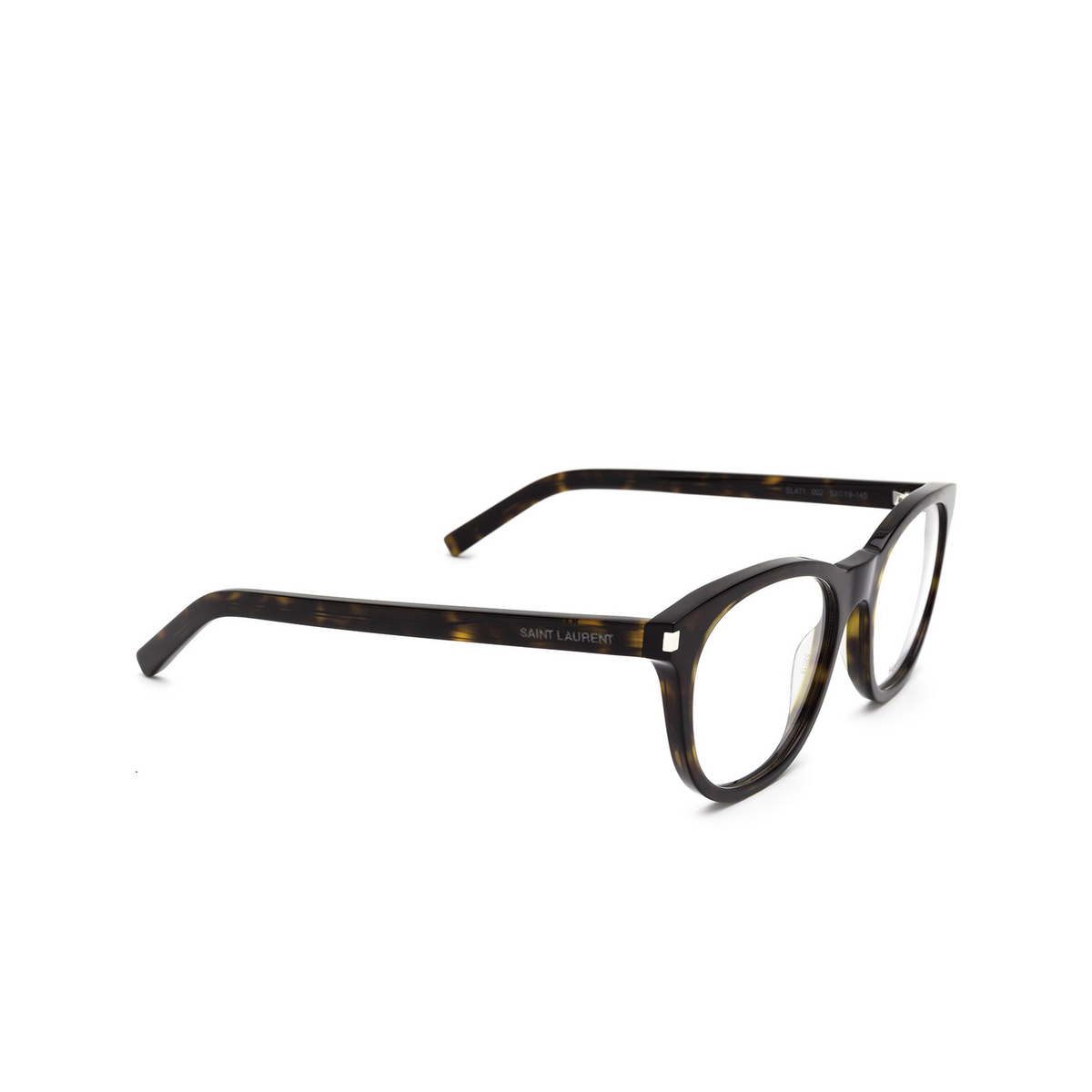 Saint Laurent SL 471 Eyeglasses 002 Havana - three-quarters view