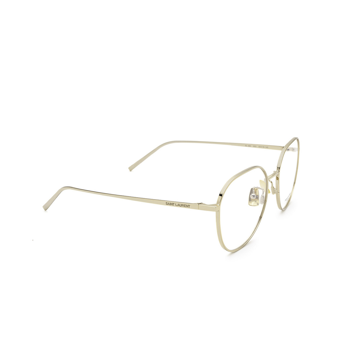 Saint Laurent SL 484 Eyeglasses 003 Gold - three-quarters view