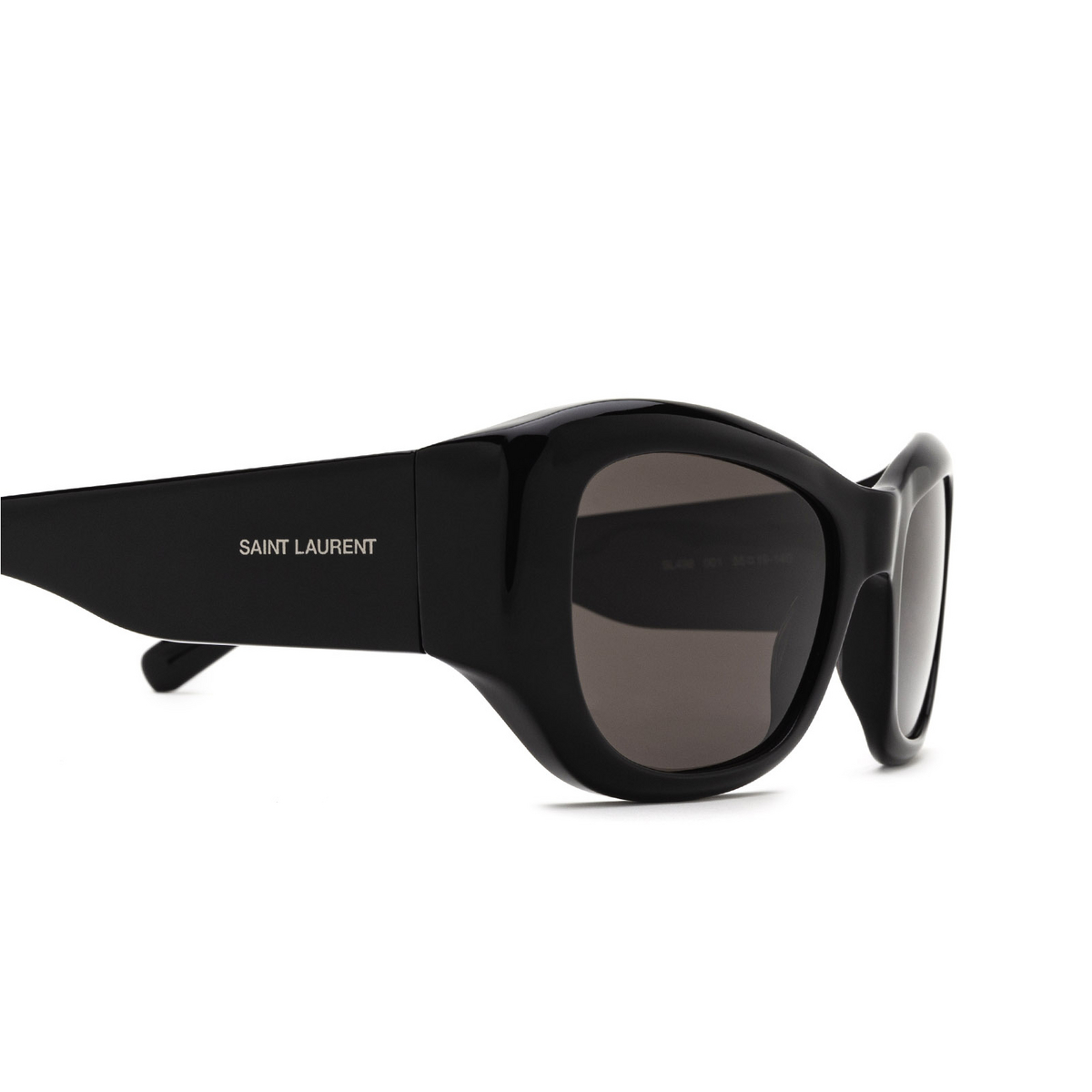 Saint Laurent® Rectangle Sunglasses: SL 498 color Black 001 - product thumbnail 3/4.