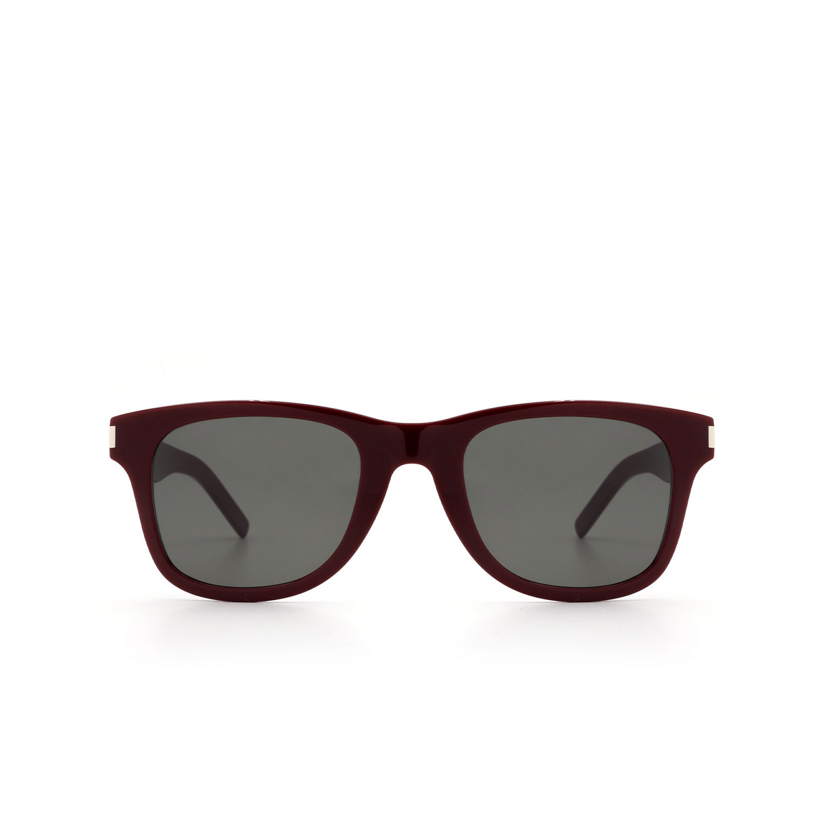 Saint Laurent® Square Sunglasses: SL 51-B SLIM color 004 Burgundy - product thumbnail 1/3
