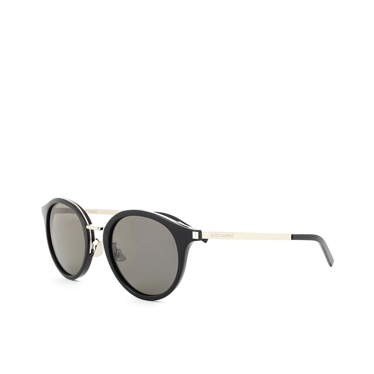 Saint Laurent® Round Sunglasses: SL 57 color 002 Black - 2/3