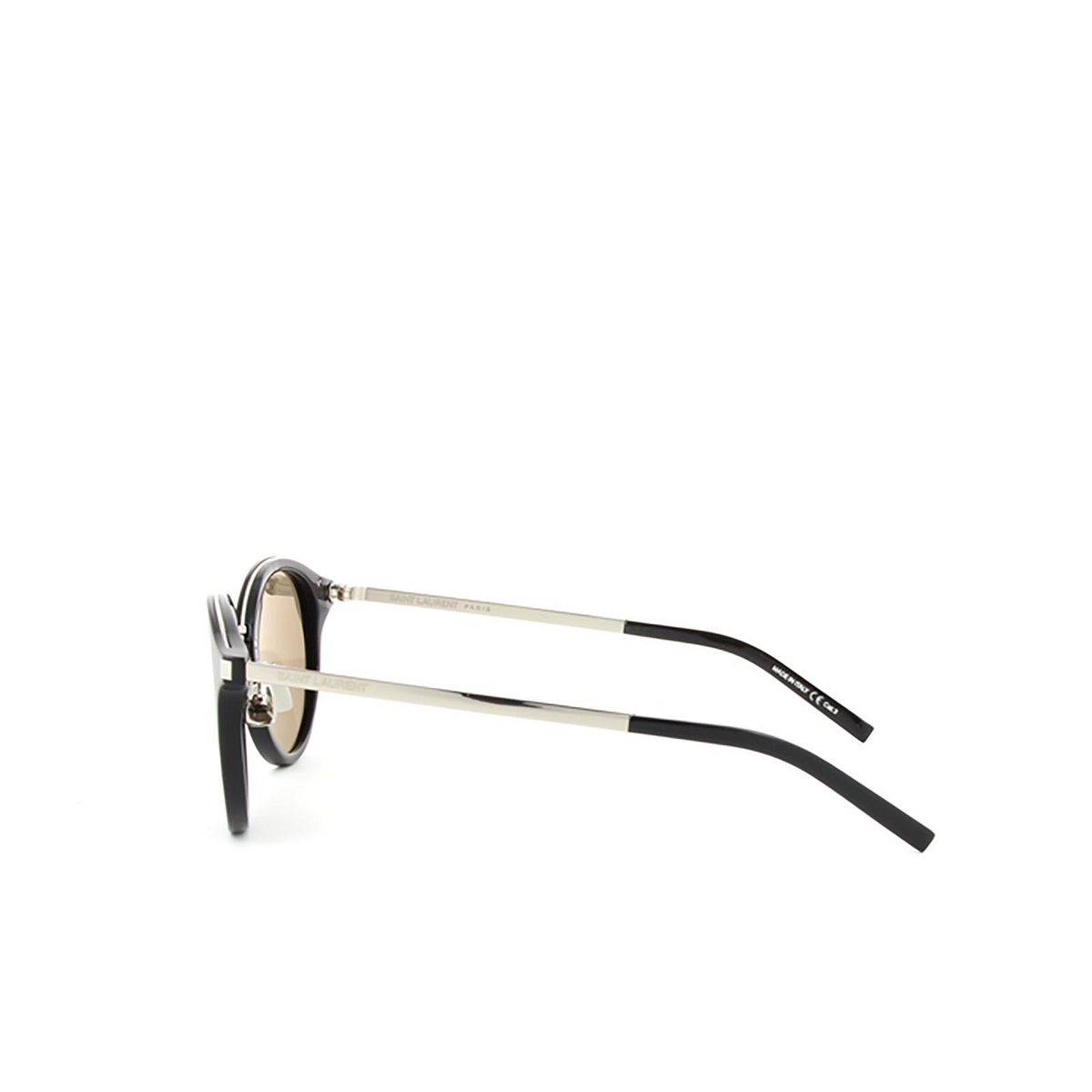 Saint Laurent® Round Sunglasses: SL 57 color 002 Black - 3/3