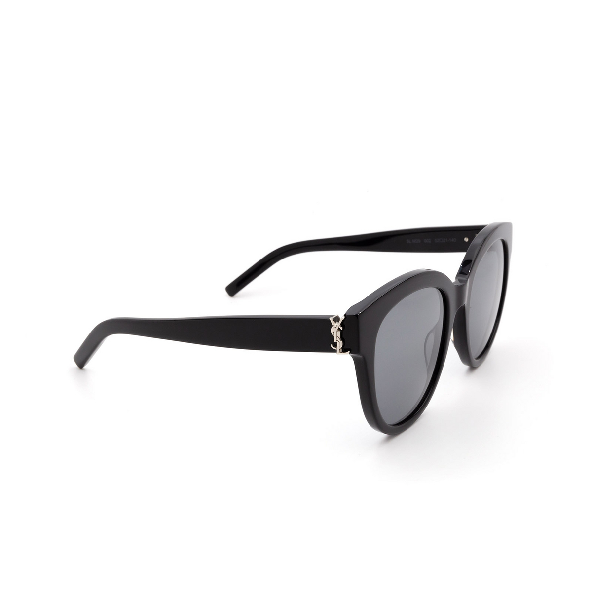 Saint Laurent® Round Sunglasses: SL M29 color 002 Black - product thumbnail 2/3