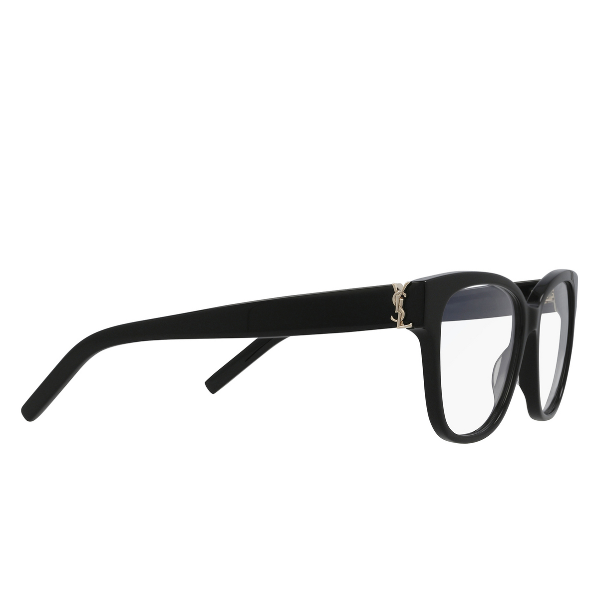 Saint Laurent® Square Eyeglasses: SL M33 color Black 003 - three-quarters view.