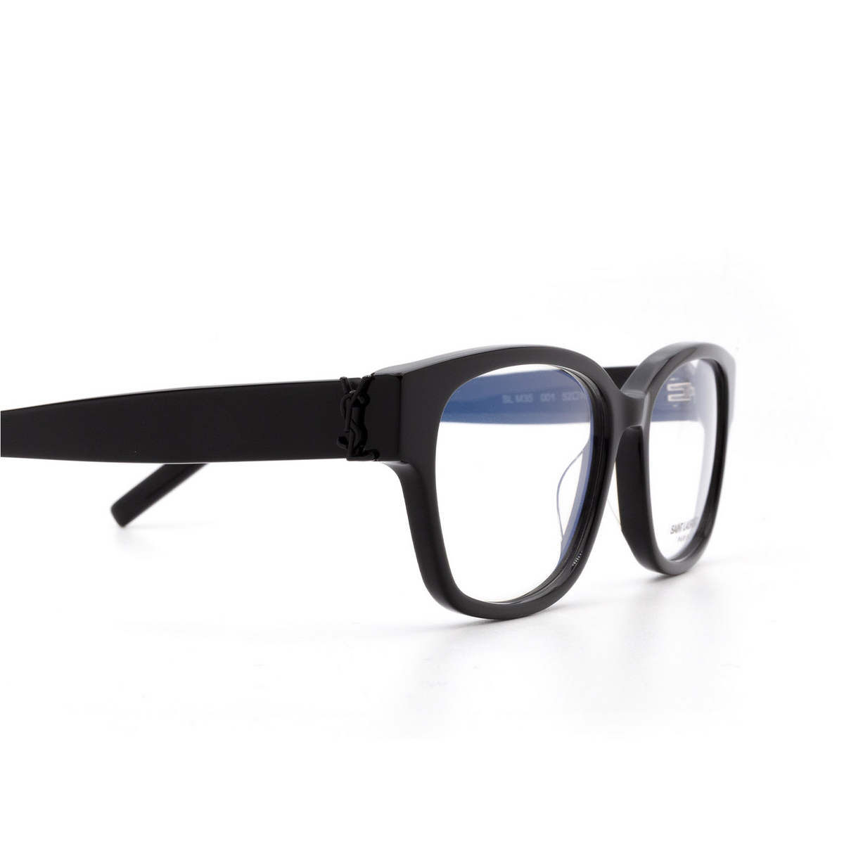 Saint Laurent® Square Eyeglasses: SL M35 color Black 001 - 3/3.