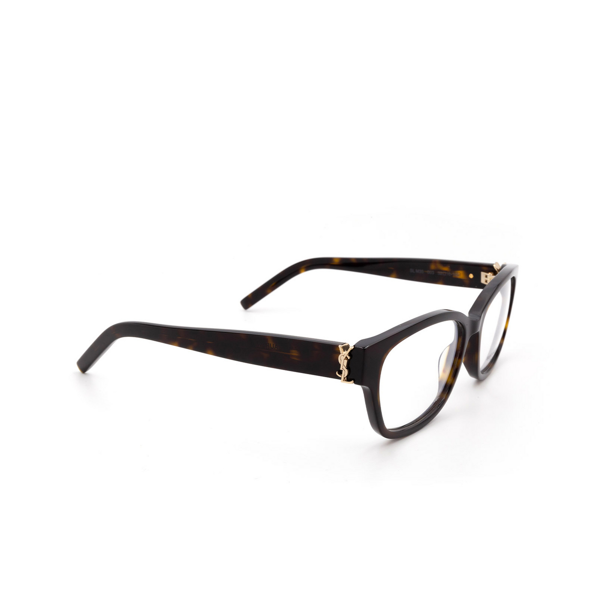 Saint Laurent SL M35 Eyeglasses 003 Havana - three-quarters view