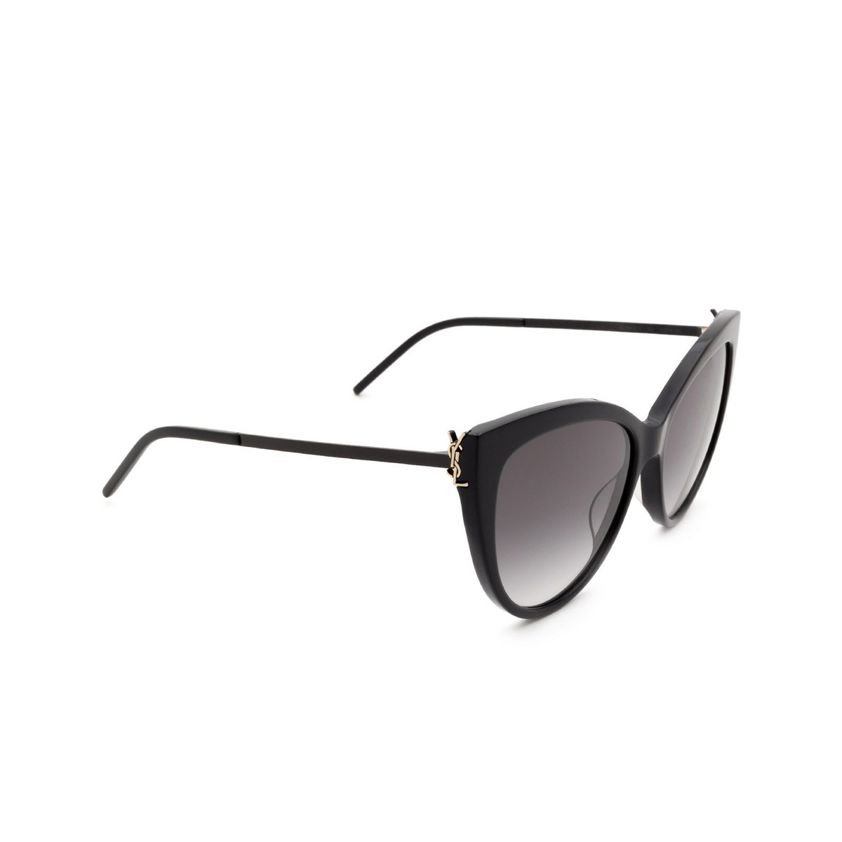 Saint Laurent SL M48S_A Sunglasses 002 Black - three-quarters view