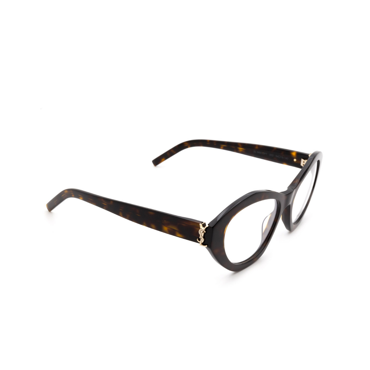 Saint Laurent® Irregular Eyeglasses: SL M60 OPT color Havana 002 - 2/3.