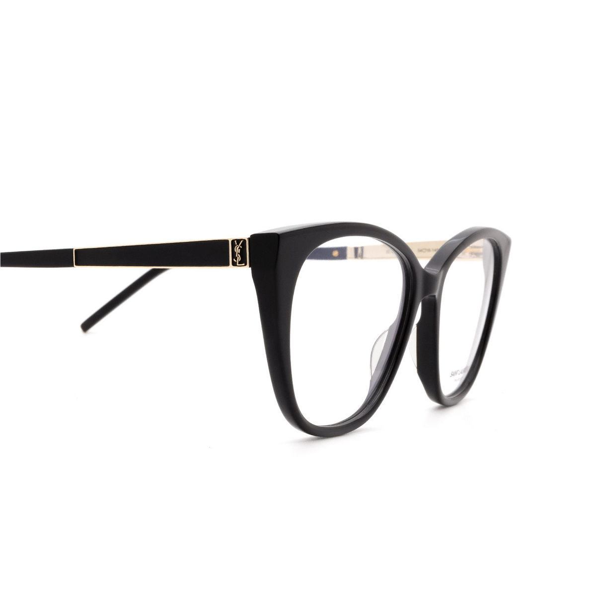 Saint Laurent SL M72 Eyeglasses 002 Black - 3/4