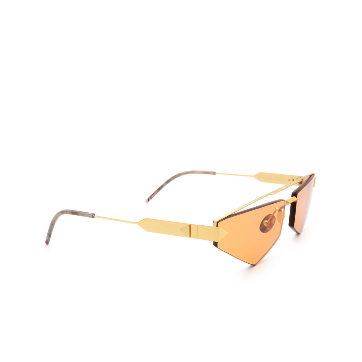 Soya® Irregular Sunglasses: Andrea color Brushed Gold G-org - three-quarters view.
