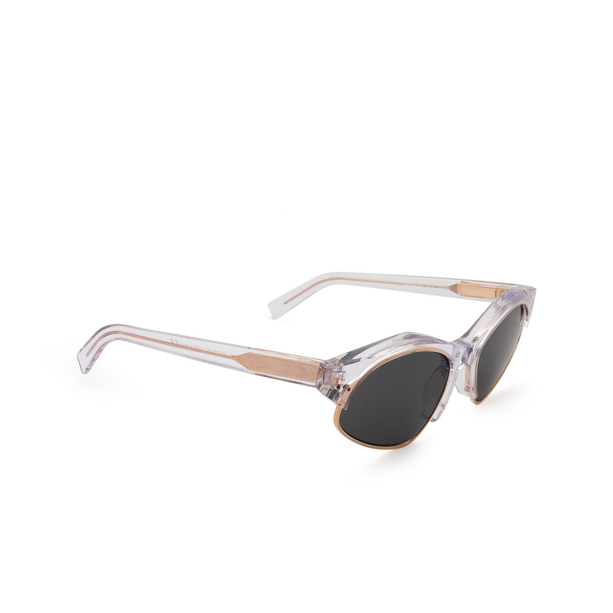 Sportmax® Irregular Sunglasses: SM0004 color Crystal 26A - three-quarters view.