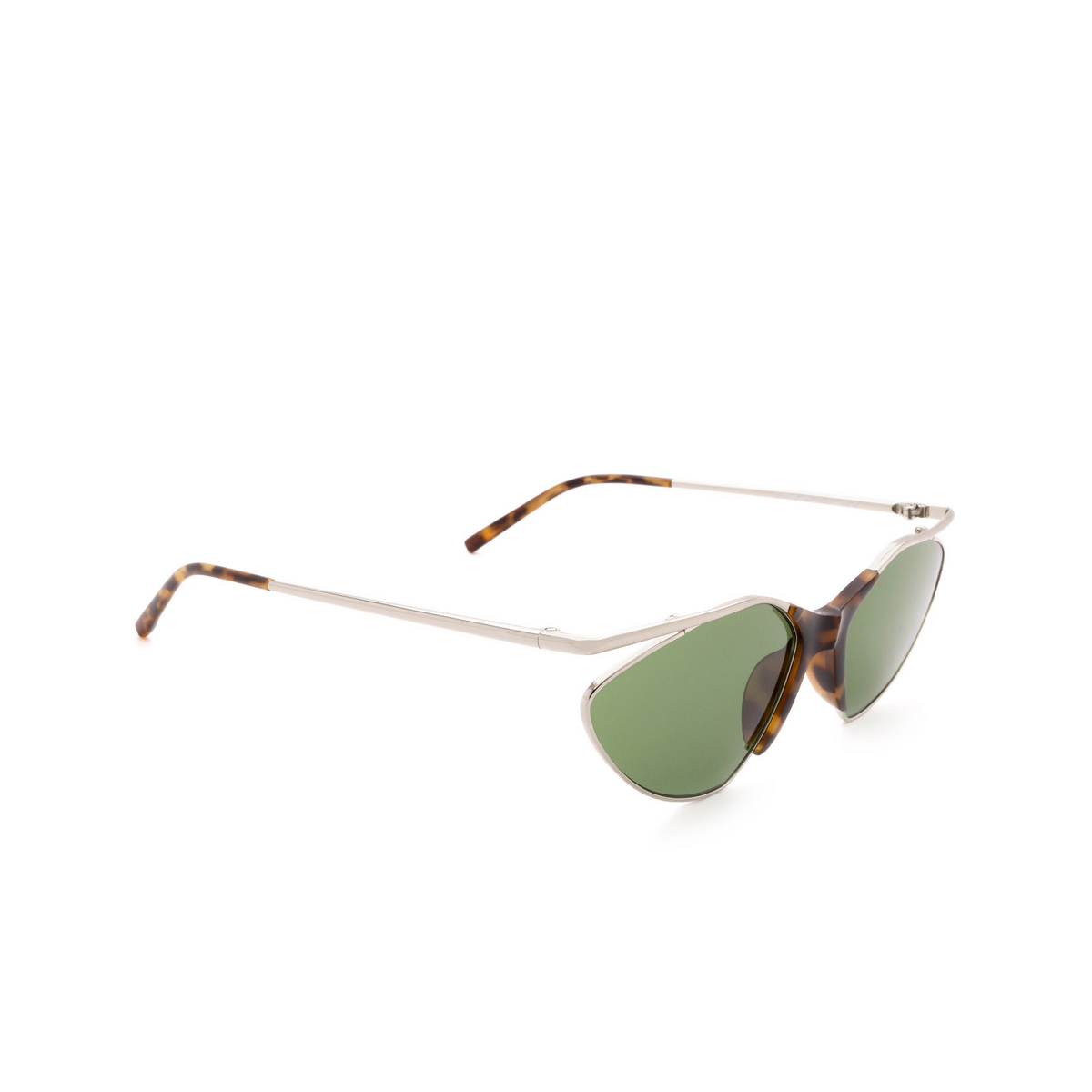 Sportmax® Cat-eye Sunglasses: SM0019 color Shiny Palladium 16N - three-quarters view.