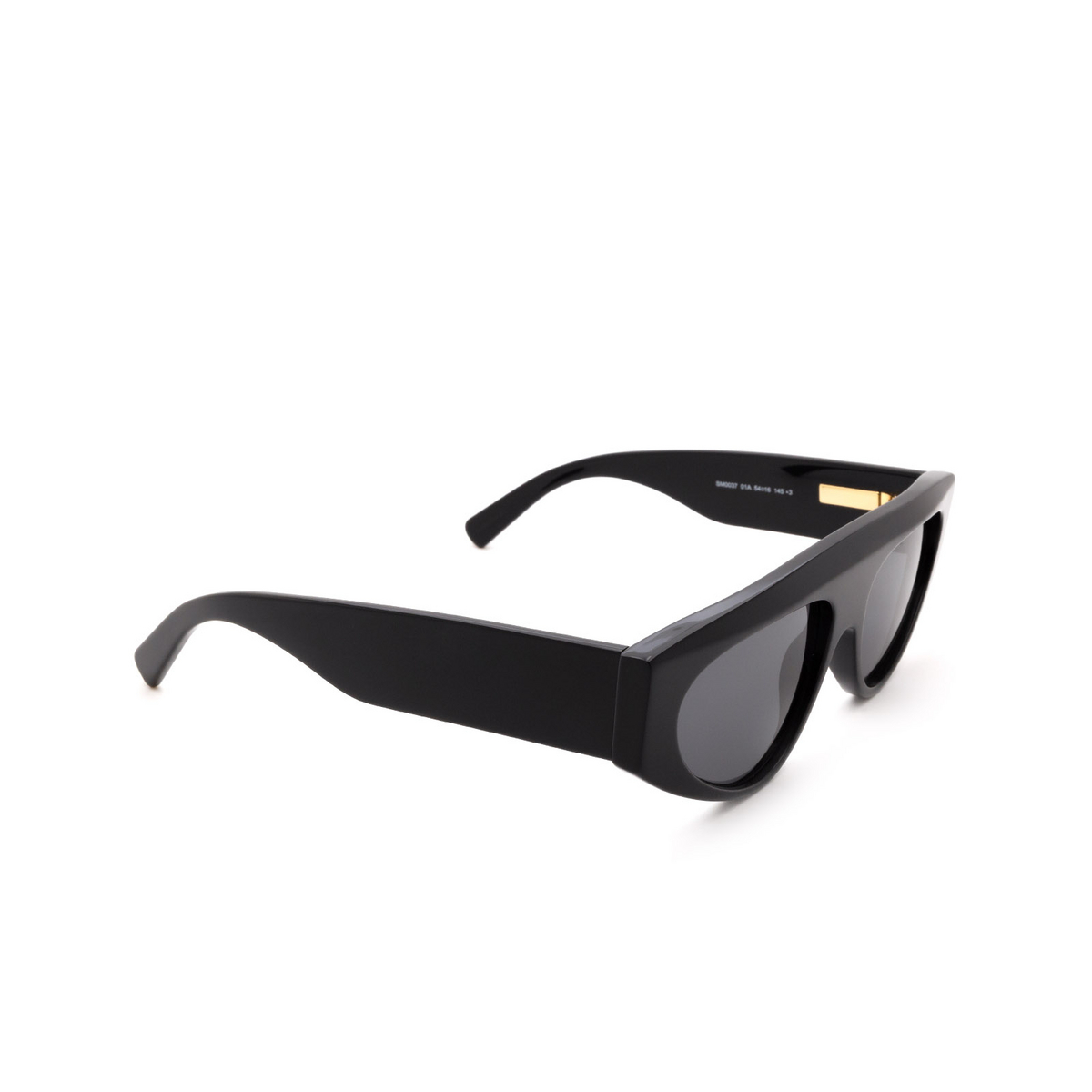 Sportmax® Irregular Sunglasses: SM0037 color Black 01A - three-quarters view.