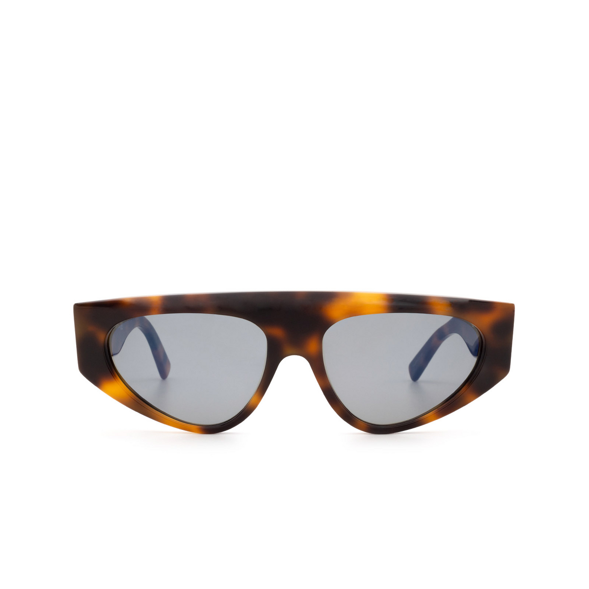 Sportmax® Irregular Sunglasses: SM0037 color Dark Havana 52X - front view.