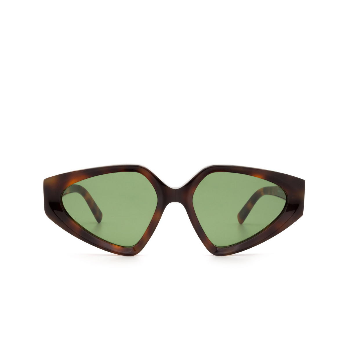 Sportmax® Irregular Sunglasses: SM0039 color Dark Havana 52N - front view.