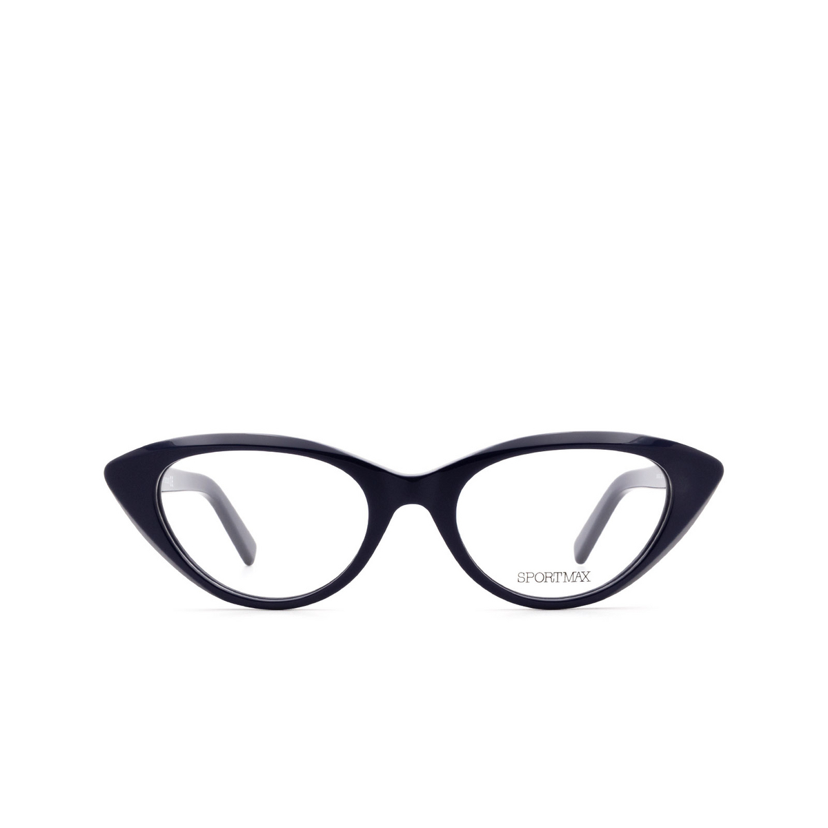 Sportmax® Cat-eye Eyeglasses: SM5002 color Blue 090 - front view.